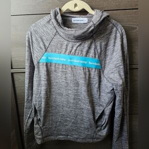 Burn Boot Camp Gray Athletic Hoodie with Teal Accent